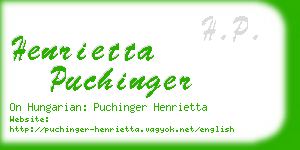 henrietta puchinger business card